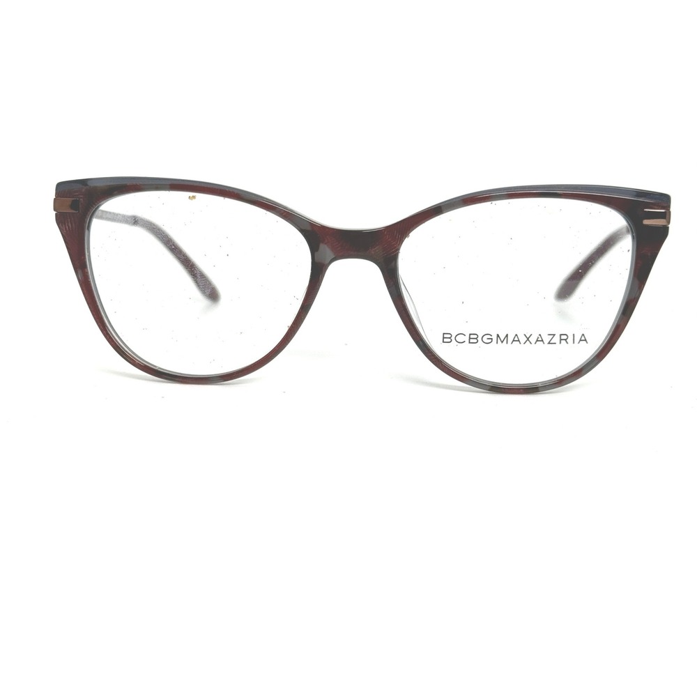 BCBGMAXAZRIA Arielle Wine Navy Laminate Cat Eye Eyeglasses Frames‎ 51 17 130